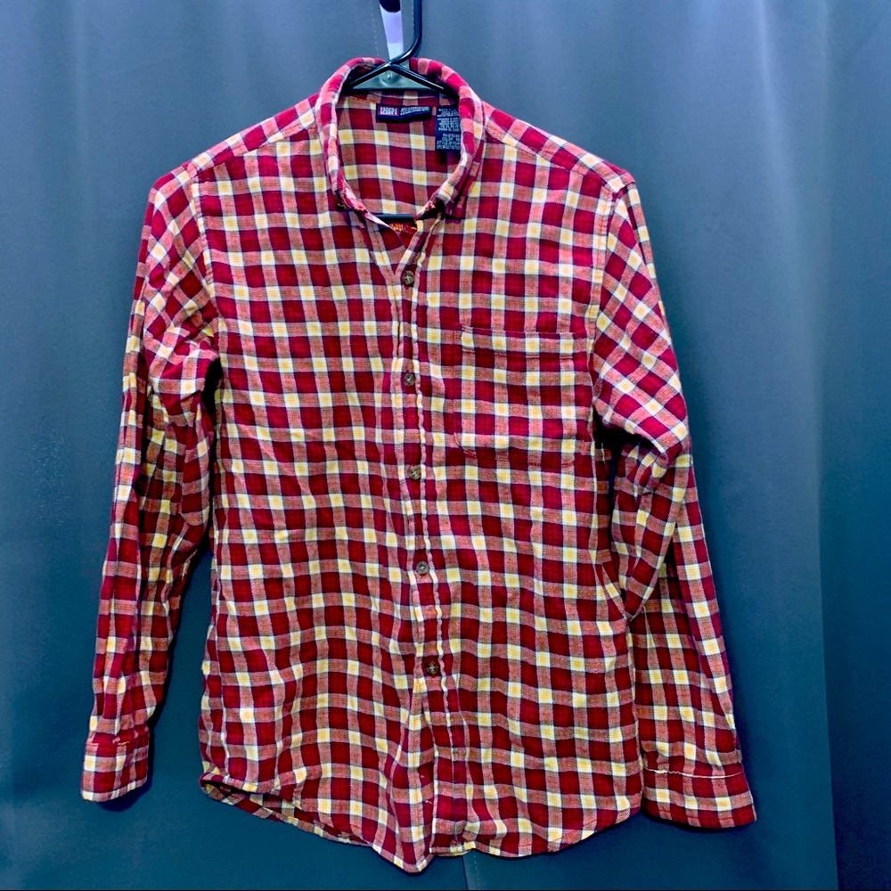 Boys Large (Men’s XS) Red Flannel Shirt in Red/Yel